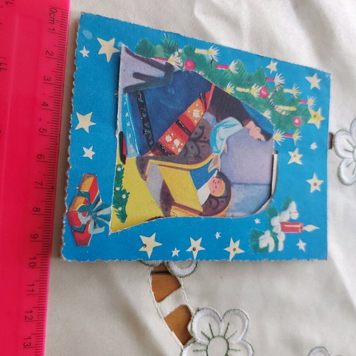 3D New Year card used from 1970