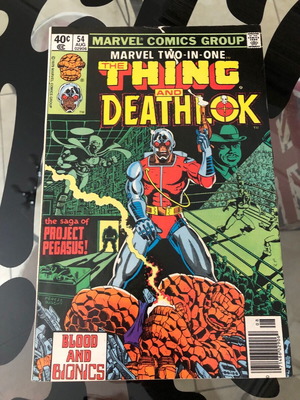 Marvel Two-in-One 54 used comic with John Byrne art and first Songbird appearance