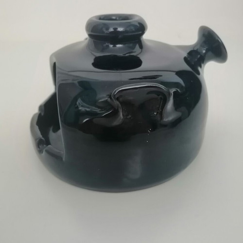 Ceramic ashtray blue with windproof design