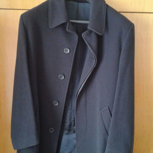 Men's suits, trench coat, and coat like new, size 50-52, gray and blue