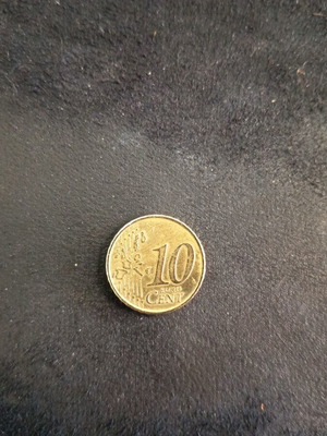 Rare 10 Cent Coin Spain 2005 used with mint error