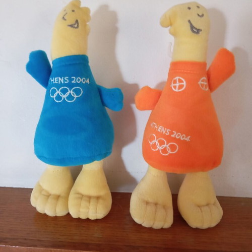 Athens 2004 Olympic Games mascots Phoebus and Athena plush toys