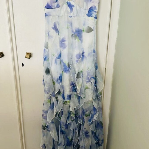 Summer dress white with blue details like new