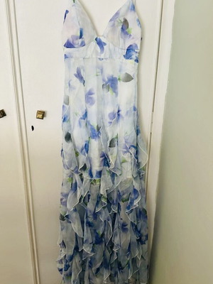 Summer dress white with blue details like new