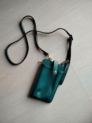 Crossbody bag new green for mobile with compartments