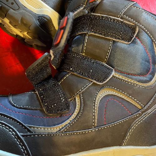 Bulldozer kids' ankle boots like new, size 34, black with fur lining