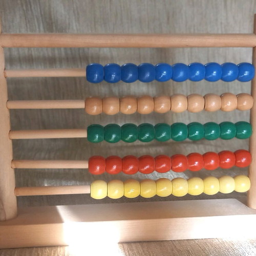 Wooden children's abacus like new with minor defect