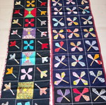 Παραδοσιακά χειροποίητα μάλλινα χαλιά patchwork σετ 3 σαν καινούργια
