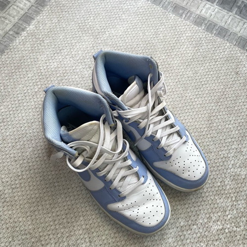 Nike Dunk High used blue athletic shoes size 38.5