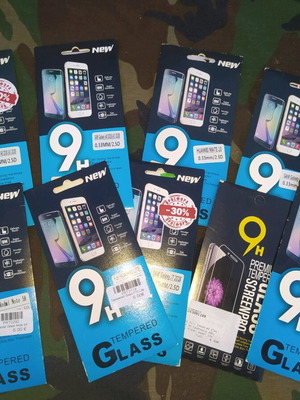 Tempered glass screen protectors for mobile phones new, pack of 75