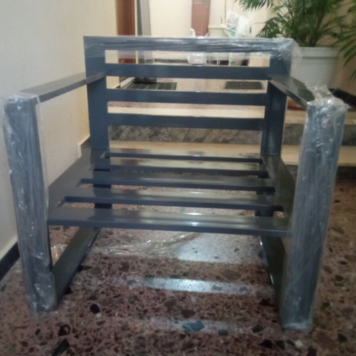 Metal garden lounge gray, new, electrostatic paint