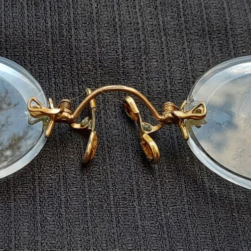 Vintage γυαλιά Pince-Nez με αυθεντική θήκη μεταχειρισμένα