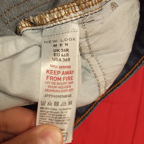 Men's Jean New Look new, size W36, blue