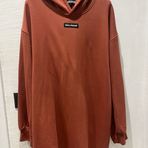 Inna Manoli Hoodie Dress like new, size S, brick red