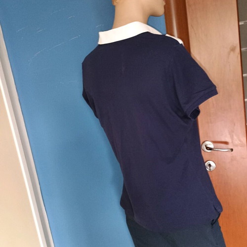 Ralph Lauren Golf Polo Shirt Blue Big Pony, Tailored Fit, Size L Like New