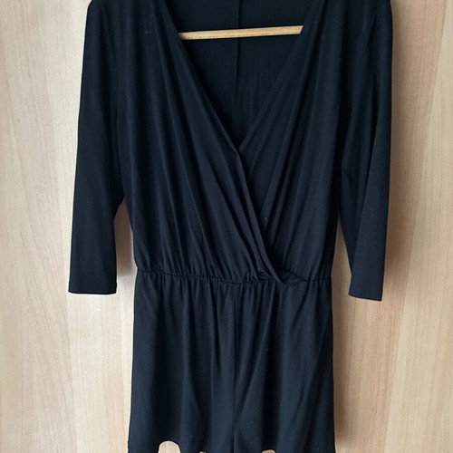 Bershka black cotton one-piece jumpsuit like new size L
