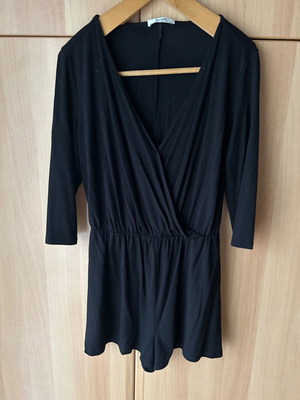 Bershka black cotton one-piece jumpsuit like new size L