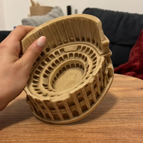 Colosseum of Rome souvenir made of terracotta used