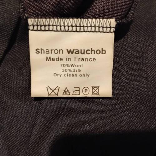 Sharon Wauchob women's blouse with buttons like new, black and purple