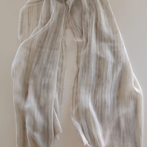 Lightweight scarf white beige with subtle texture like new