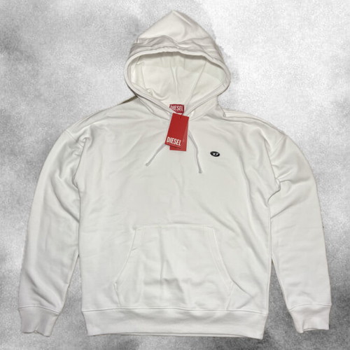 Diesel Hoodie new, white with black logo, size M