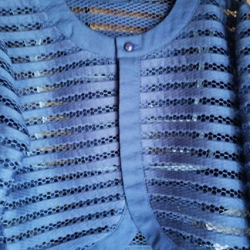 Miss Azur Blue Mid-Length Cardigan New For 12 Years Old