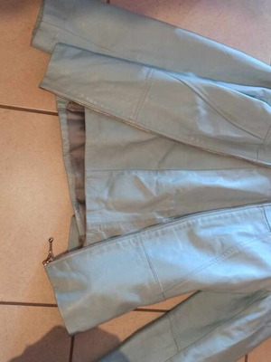 Rollini leather jacket and skirt set like new small
