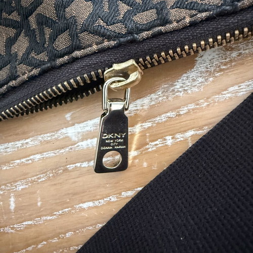 Vintage Y2K DKNY shoulder and crossbody bag, black and brown
