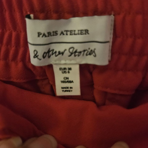 Red pants with side stripe like new & Other Stories size S