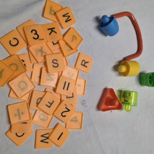 Various toy pieces used