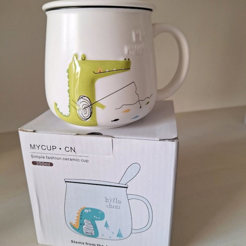 Children's mug 350 ml new with packaging and spoon