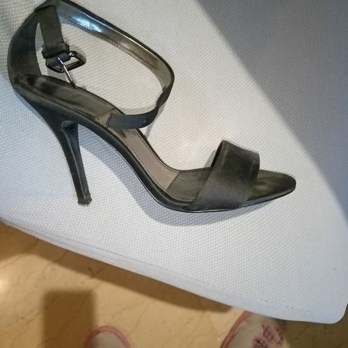Zara satin evening sandals like new, size 38, black
