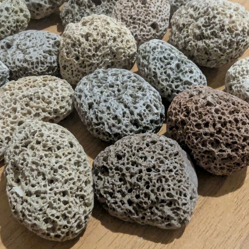 Limestone decorative stones new, pack of 18, natural
