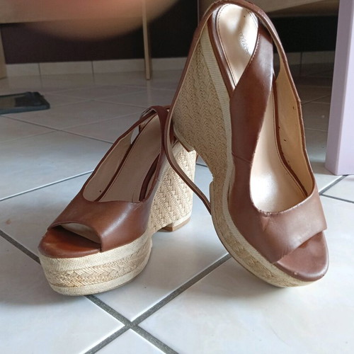 Zara Trafaluc women's platform shoes used, brown, size 38, 12 cm heel