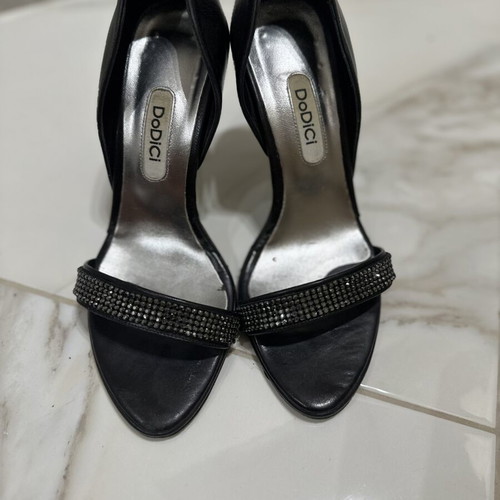 Dodici high heels size 38 with rhinestones like new, black