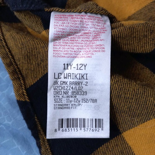 LC Waikiki shirt 11-12 years like new, cotton, black and yellow