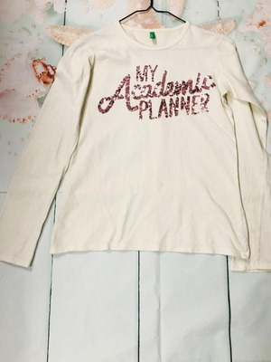 Benetton blouse used, white, size S