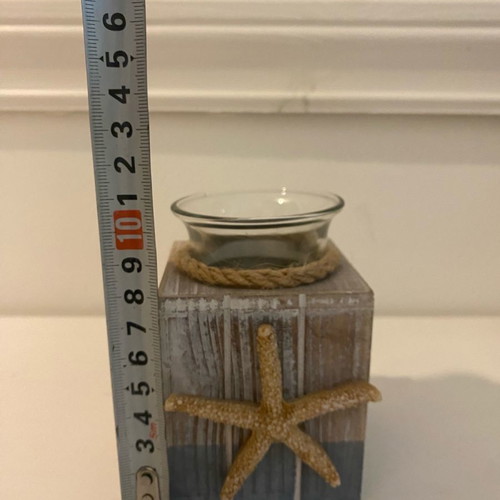 Candlestick with starfish decoration