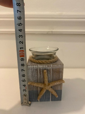 Candlestick with starfish decoration