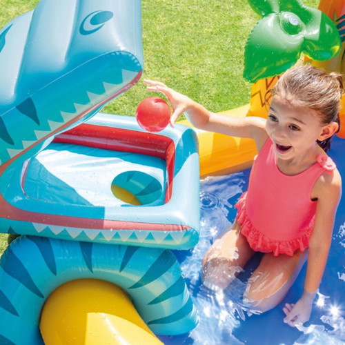 Inflatable Kids Water Park 5-in-1 with Slide and Pump, New