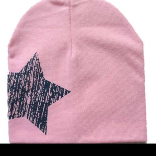Cotton baby beanie hats with graphic prints
