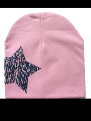 Cotton baby beanie hats with graphic prints