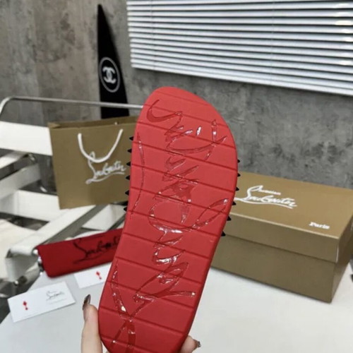 Christian Louboutin Ανδρικές Παντόφλες Νέες Μαύρο και Γκρι