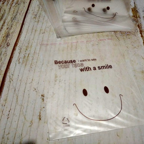 Smile Face cellophane bags 25 pcs new