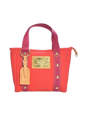 Louis Vuitton Antigua Cabas PM τσάντα χειρός σαν καινούργιο, κόκκινη και φούξια καμβάς