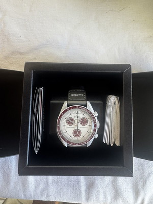 Omega X Swatch Pluto watch brand new, white and red