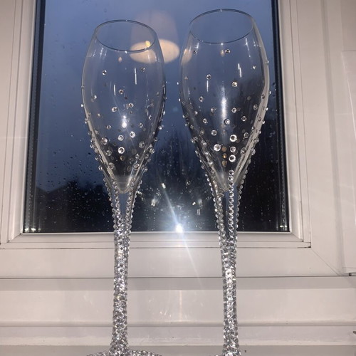 Handmade glasses with Swarovski crystals