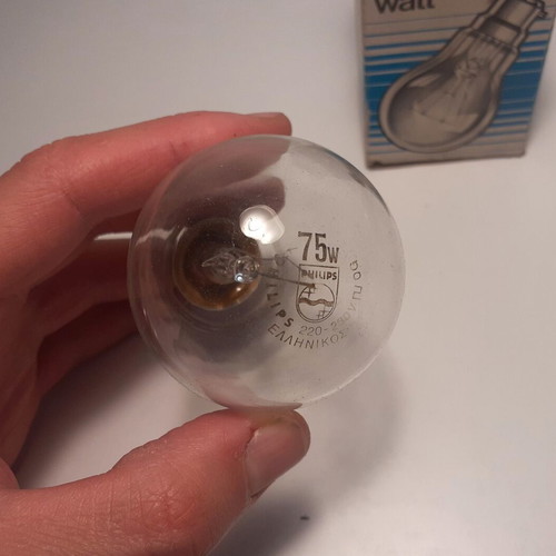 Vintage Phillips and Geyer incandescent bulbs used, set of 6