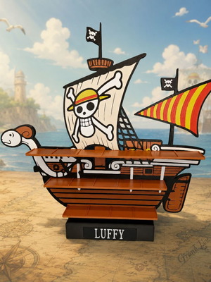 One Piece Thousand Sunny Display Stand for Bitty Funko Pop
