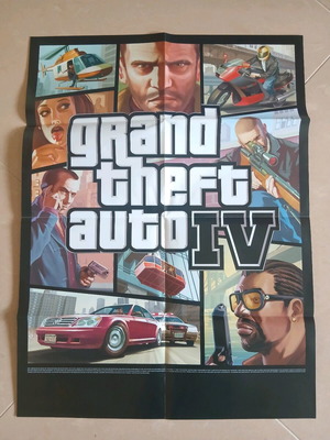 Grand Theft Auto IV collectible poster like new